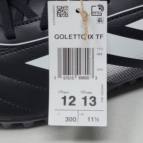 Adidas Goletto IX TF Core Black Cloud White IH0083 Men Size 12 Soccer Cleats New main image 11